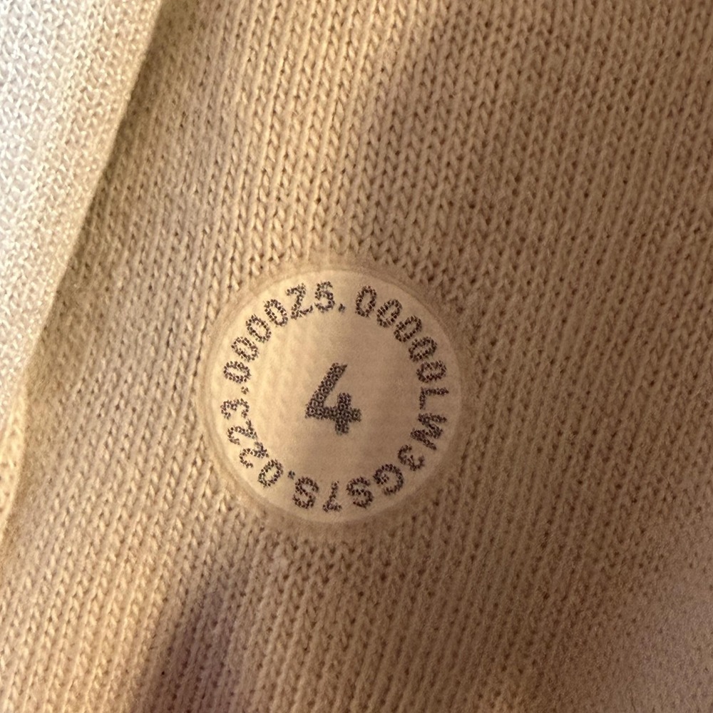 Lululemon Jacket Womens 4 Beige Ribbed Knit Open Front Relaxed Modal LW3GS7S - Picture 7 of 12
